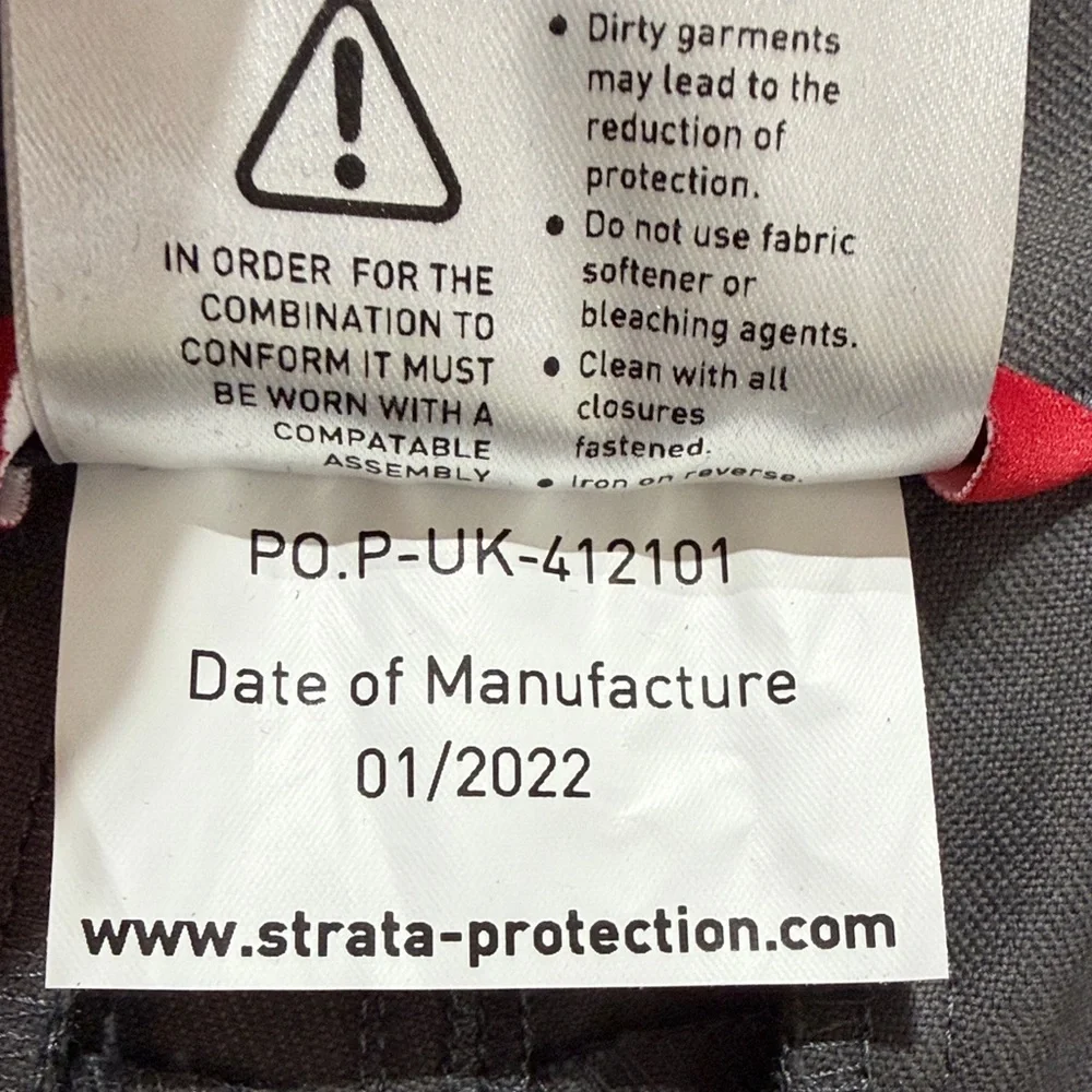 STRATA SFX241 Men 36x29 Gray Cat 2 Class 1 Inherent Protection MFR 1/2022 Pants‎